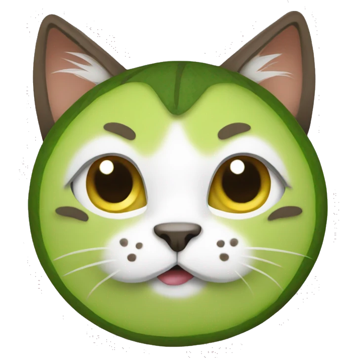 Cat with avocado  emoji