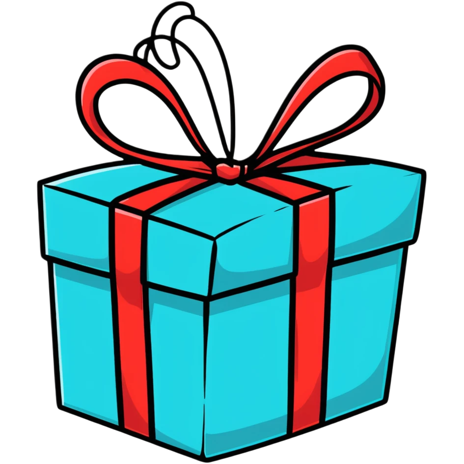 colorful wrapped gift emoji