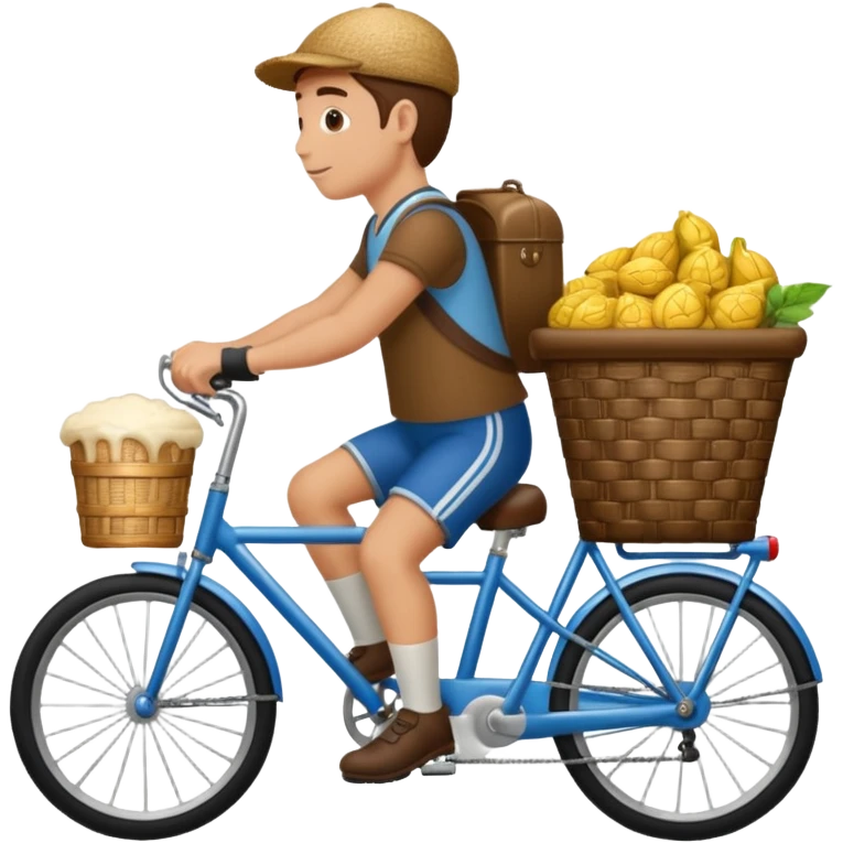 Een beeld van kippen op een bierfiets emoji