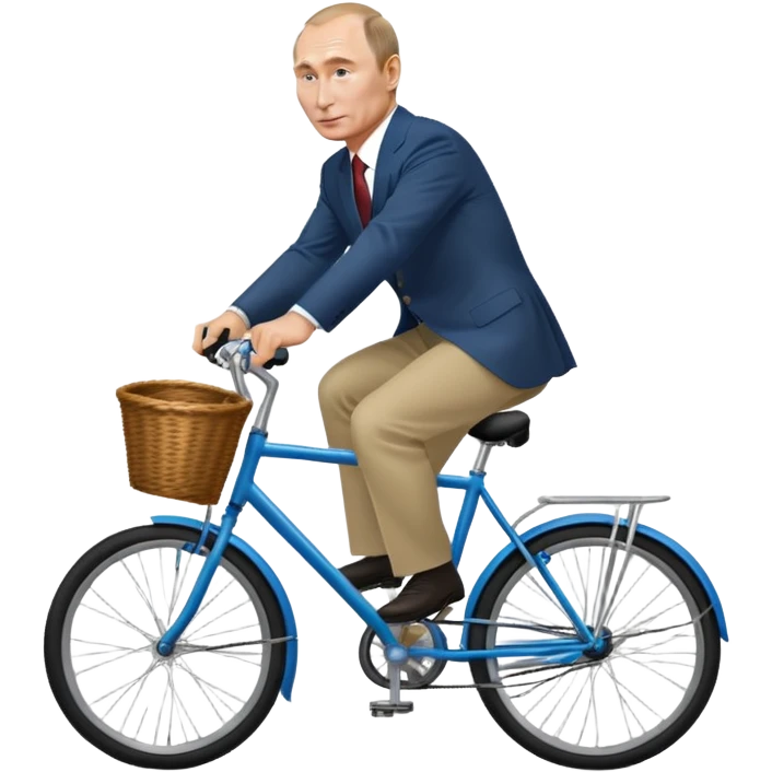 Vladimir Putin riding a bicycle emoji