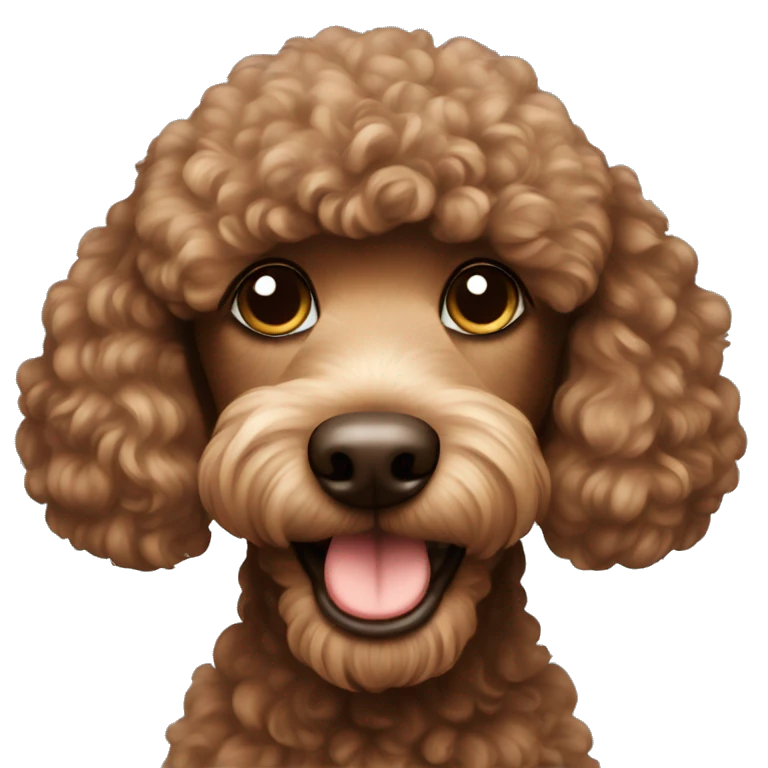 Brown poodle emoji