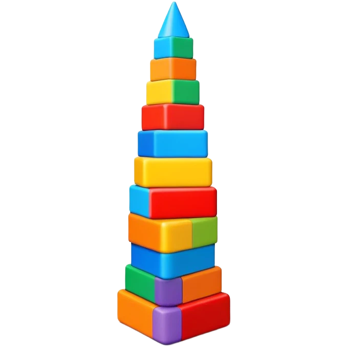 toy building blocks tower emoji
