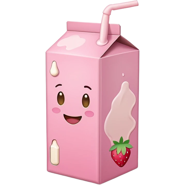 strawberry milk box emoji