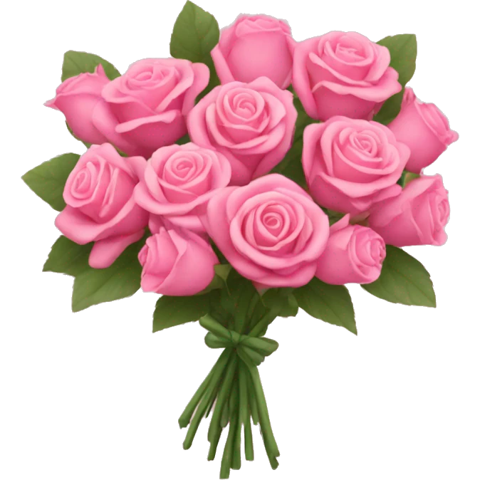 Pink bouquet of roses emoji