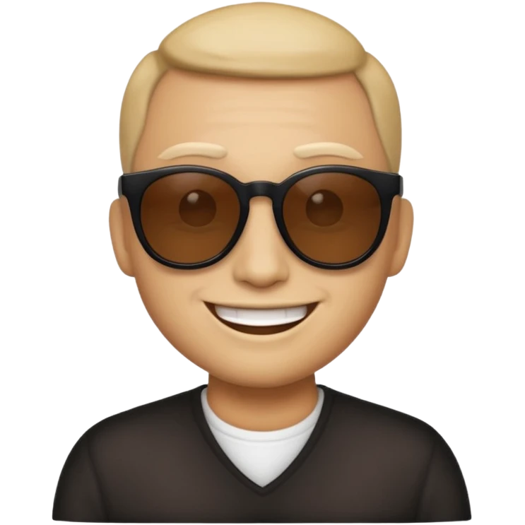 emoji smile dark sunglasses emoji
