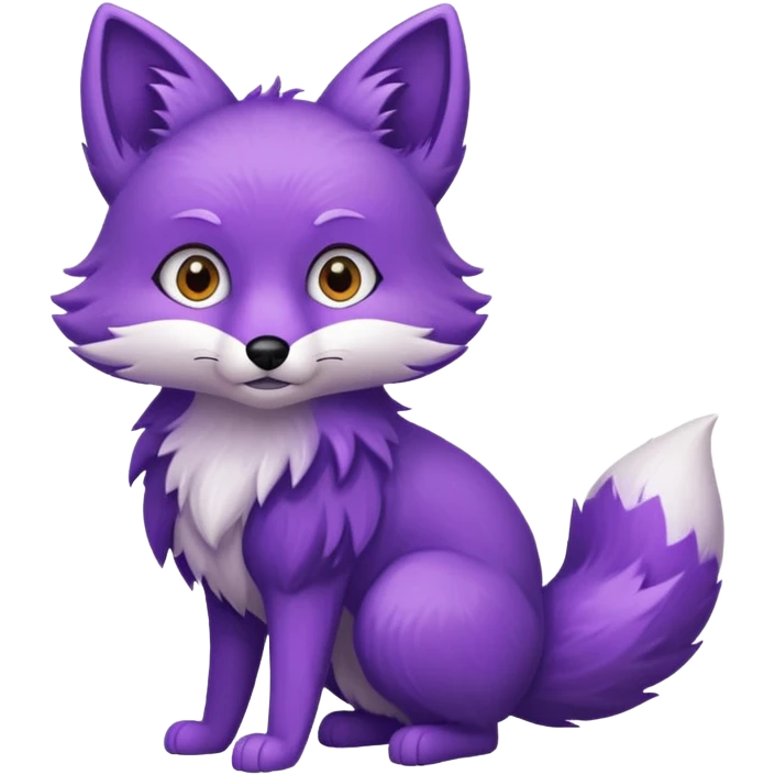 Purple colored fox emoji