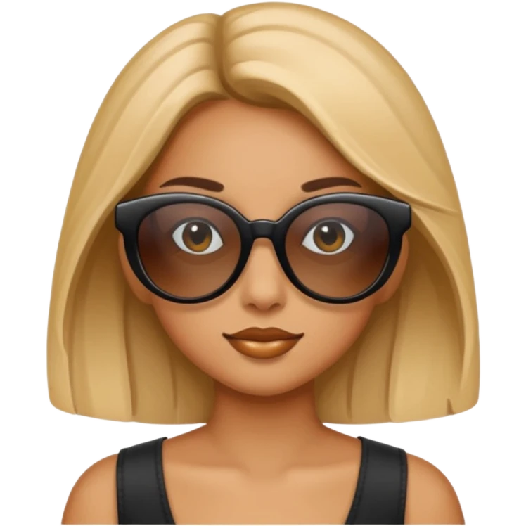 Girl a big sunglasses  emoji
