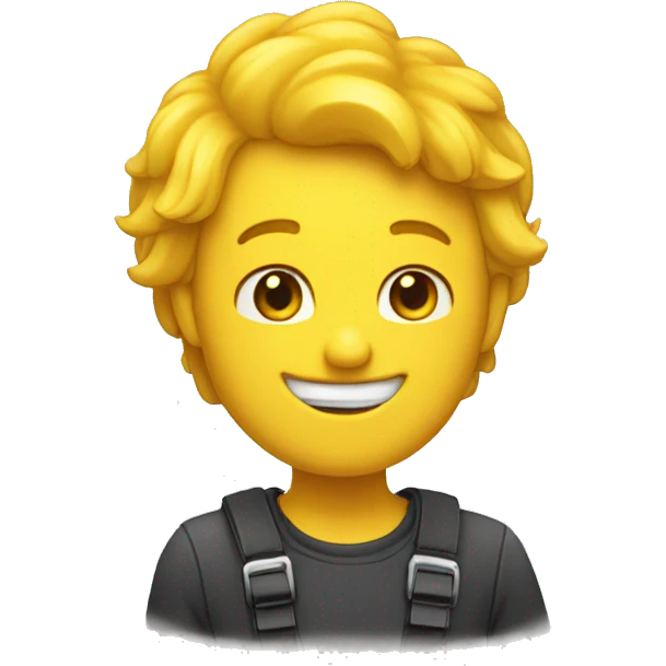 Emojis jaune fliappant souriant emoji