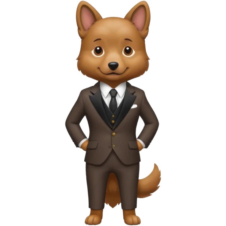 The dog went in a suit
 emoji