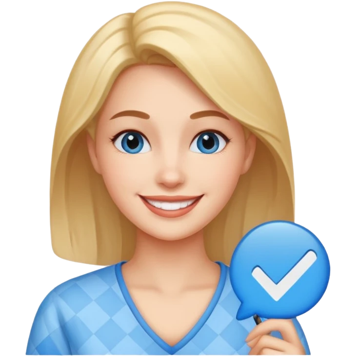 Mavi tik tiktok kadını sil emoji