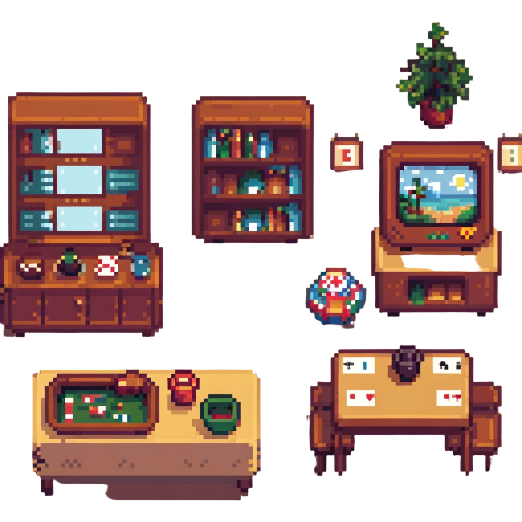 game night scene with board games and snacks emoji