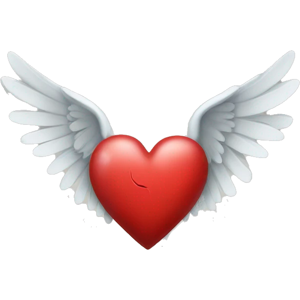 Broken heart with wings emoji