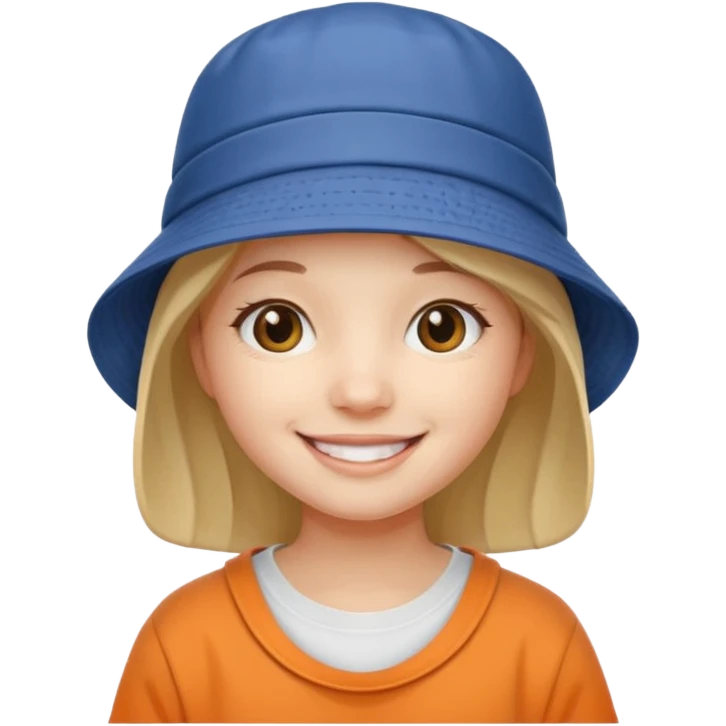 bucket hat girl emoji