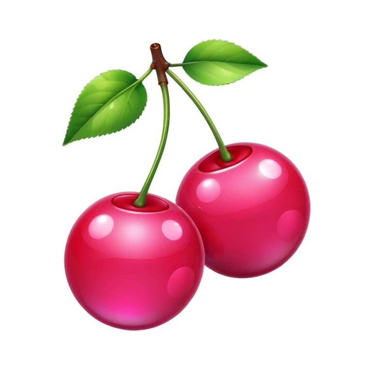 Cherries, but the cherries are pink discoballs instead emoji