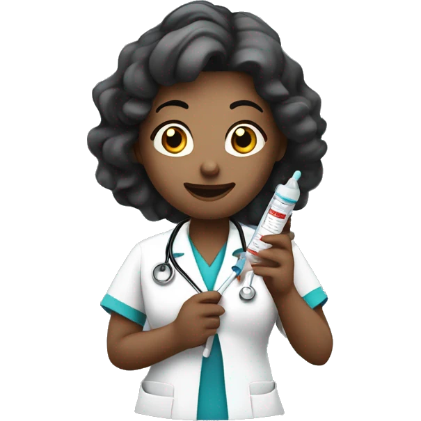 Nurse holding a syringe ￼ emoji