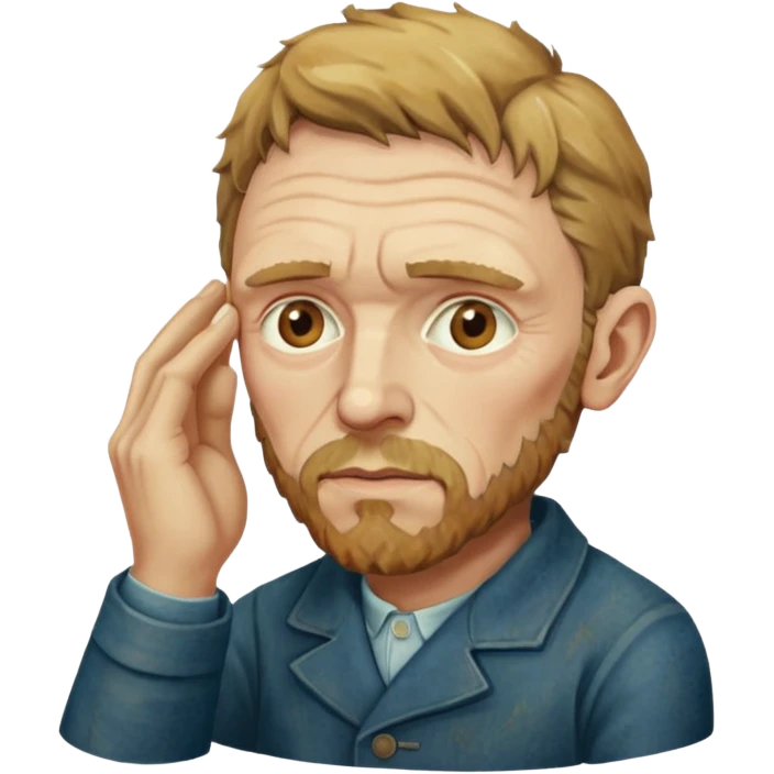 vincent van gogh holding his ear emoji
