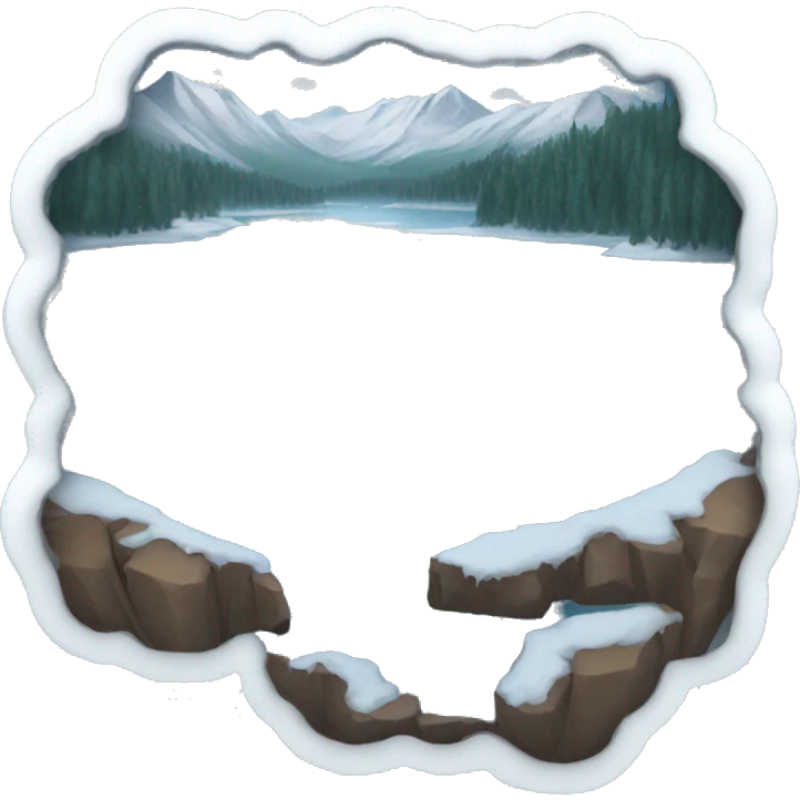 Frozen lake emoji