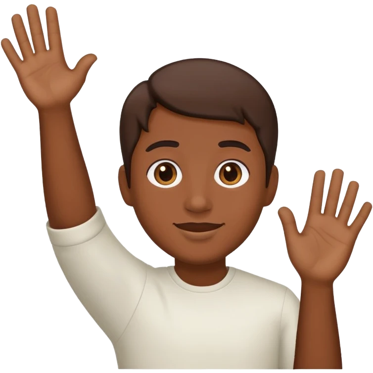 Me waving brownskin emoji