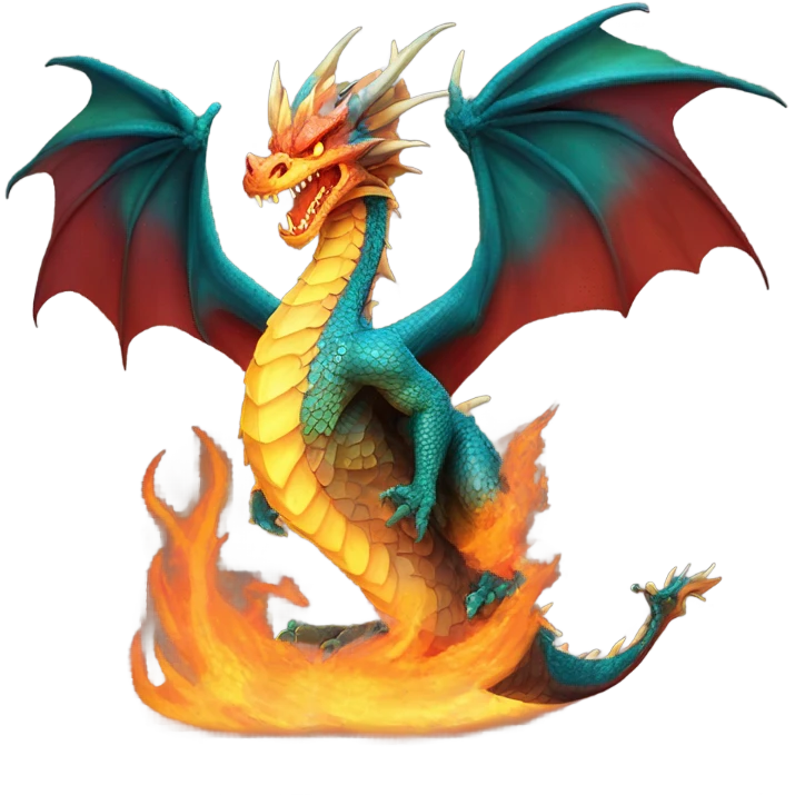 Fire breathing dragon  emoji