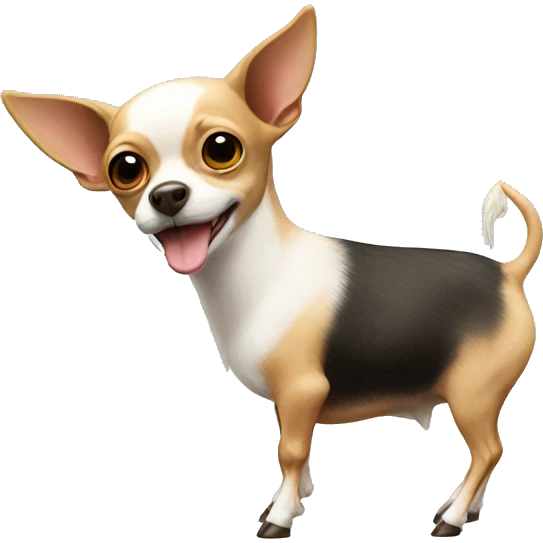 Chihuahua riding a goat emoji