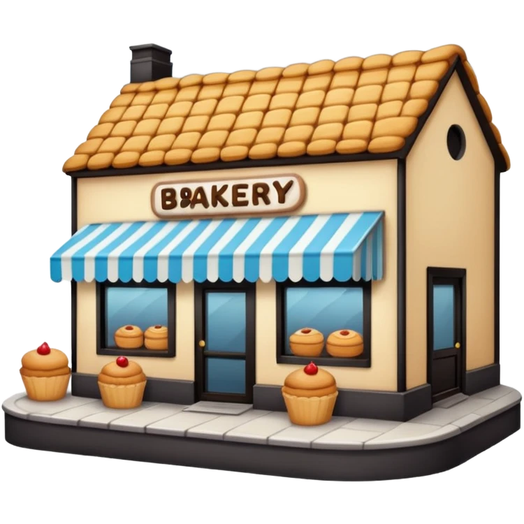 a bakery between two towns emoji