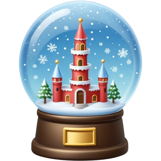 snow-globe, tower inside emoji