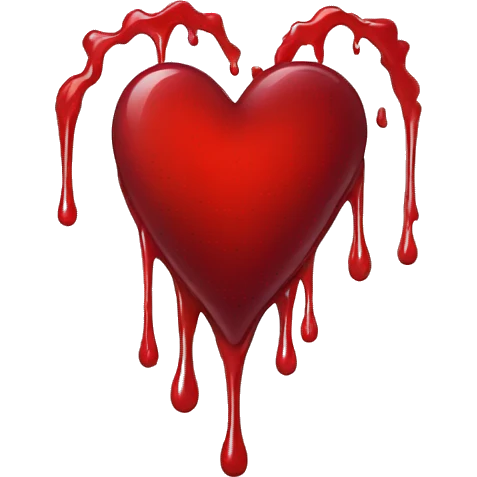 bleeding red heart emoji