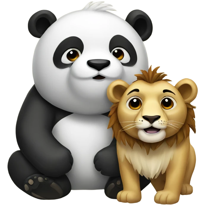Panda with a lion emoji