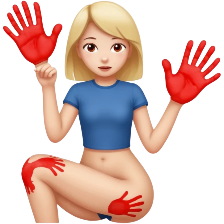 A girl spanking her butt emoji