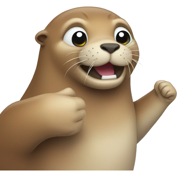 sea lion with thumbs up emoji