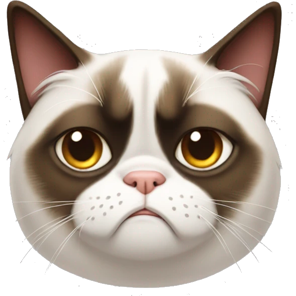 The famous grumpy cat emoji