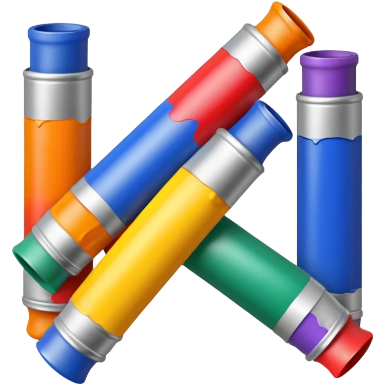 Acrylic paint tubes emoji