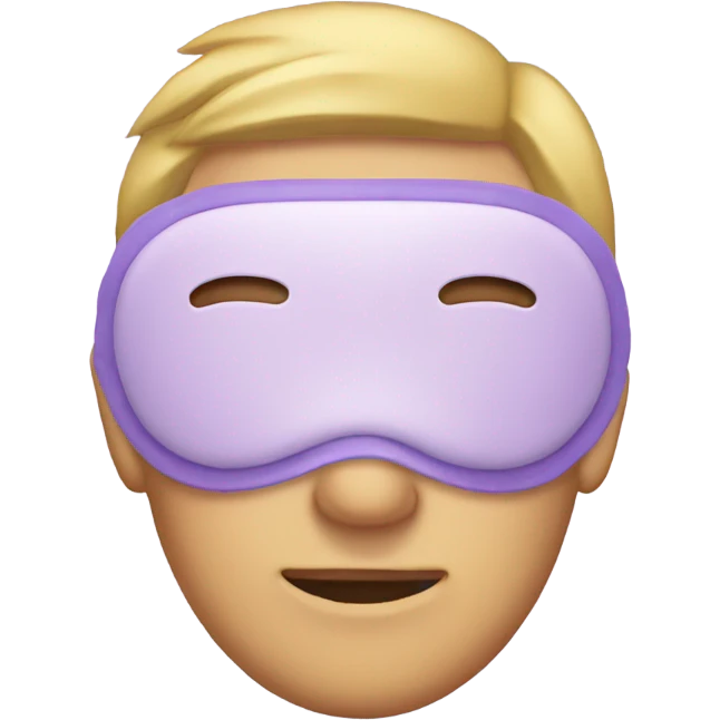 light purple sleep mask emoji