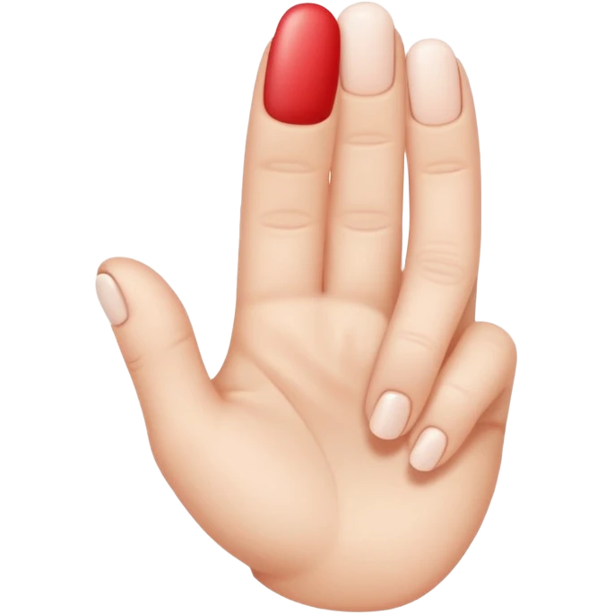 A  very small finger emoji