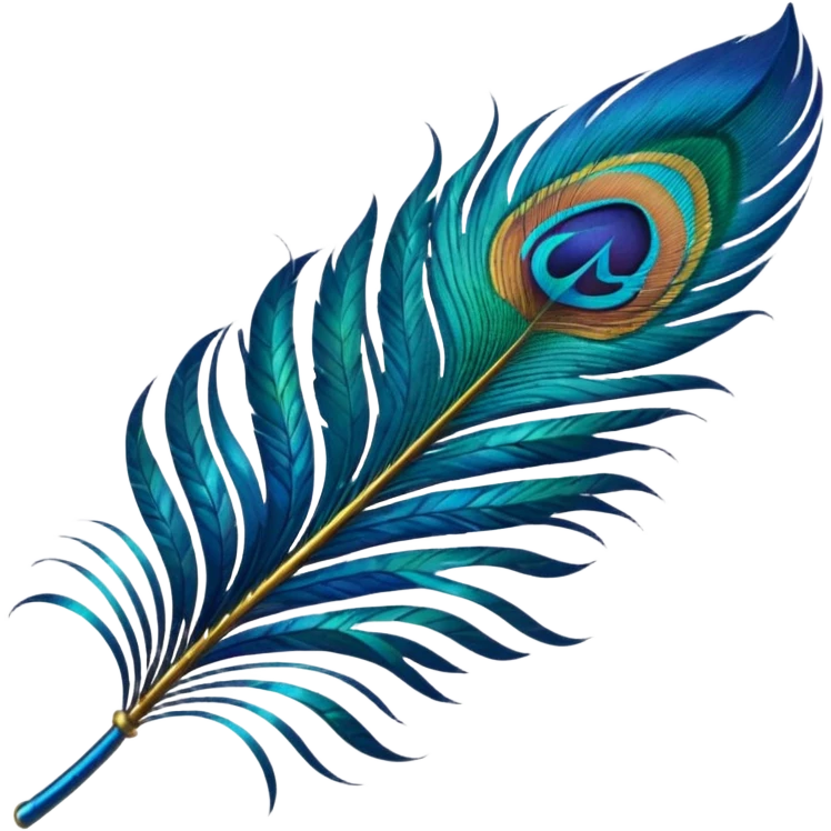 Peacock feather emoji