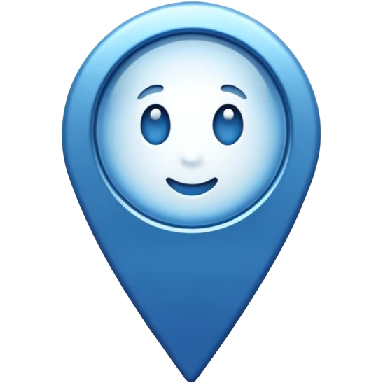 blue location pin emoji