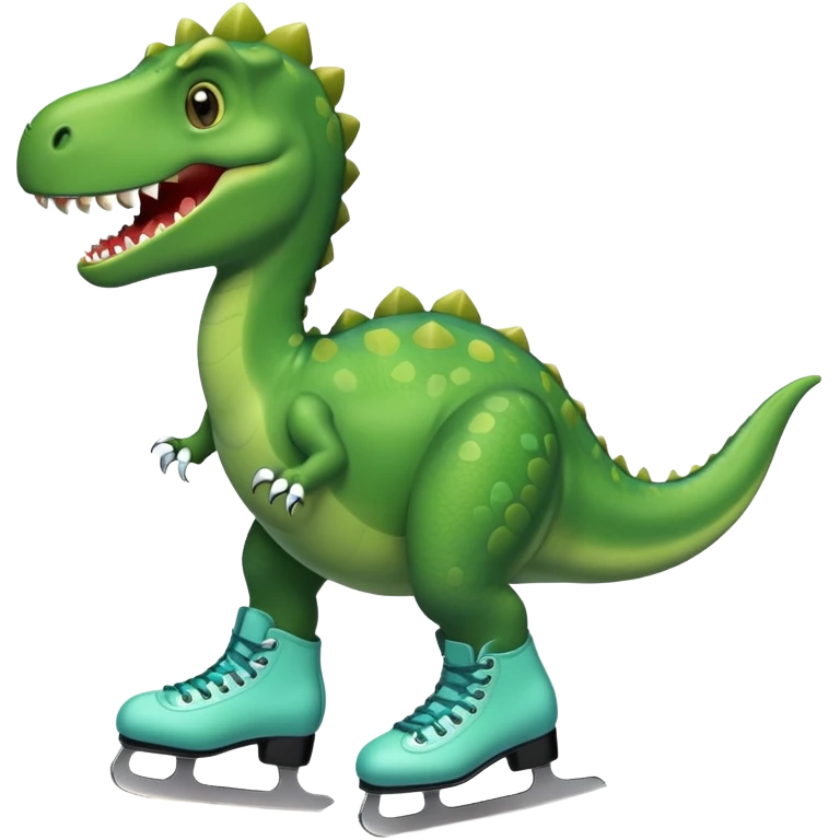 Ice skating dinosaur  emoji