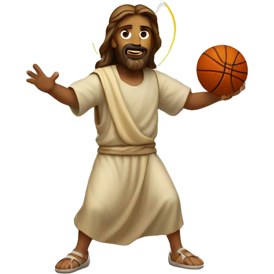 Jesus playing basketball emoji