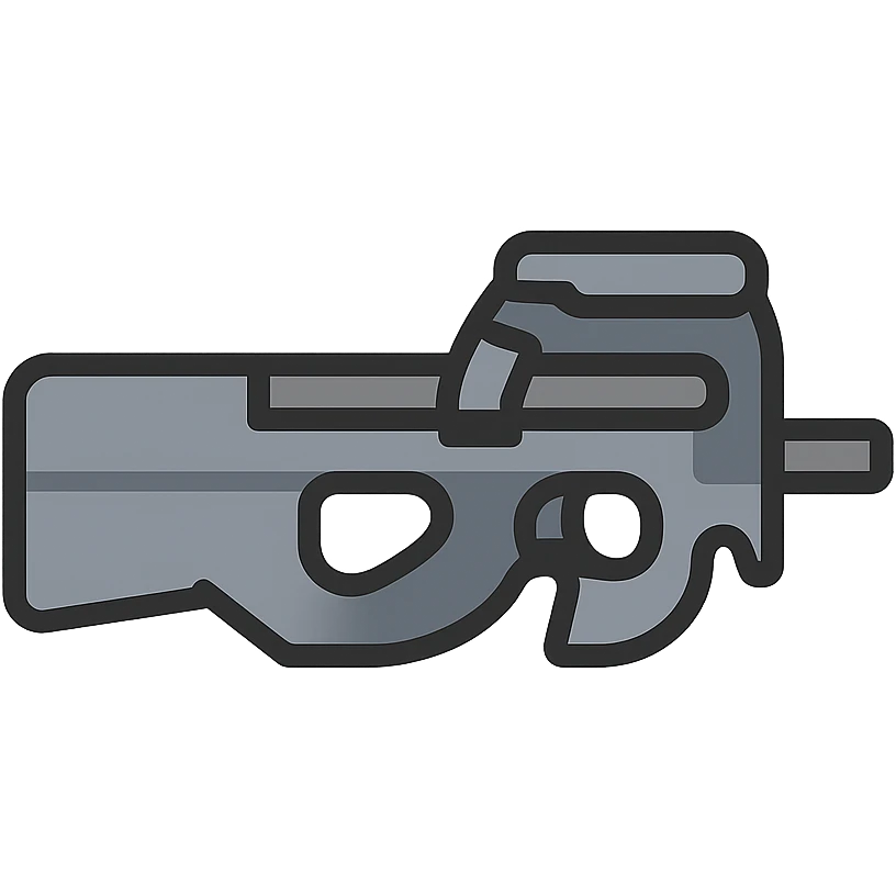grey P90 weapon emoji