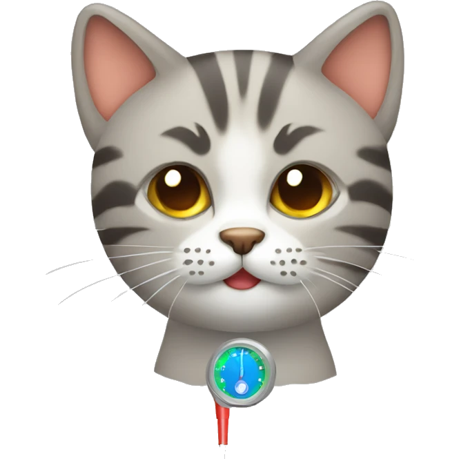 cat with thermometer  emoji