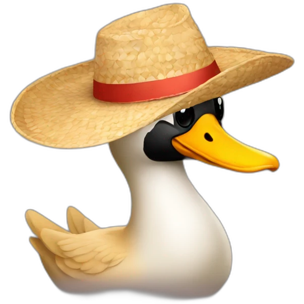 Pato con sombrero emoji