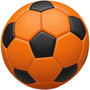 A mini football (futsal) ball placed on the court, with the goals and boundary lines visible in the background. The scene captures the fast-paced nature of the sport, with the compact indoor court and a focus on the ball ready for action. emoji
