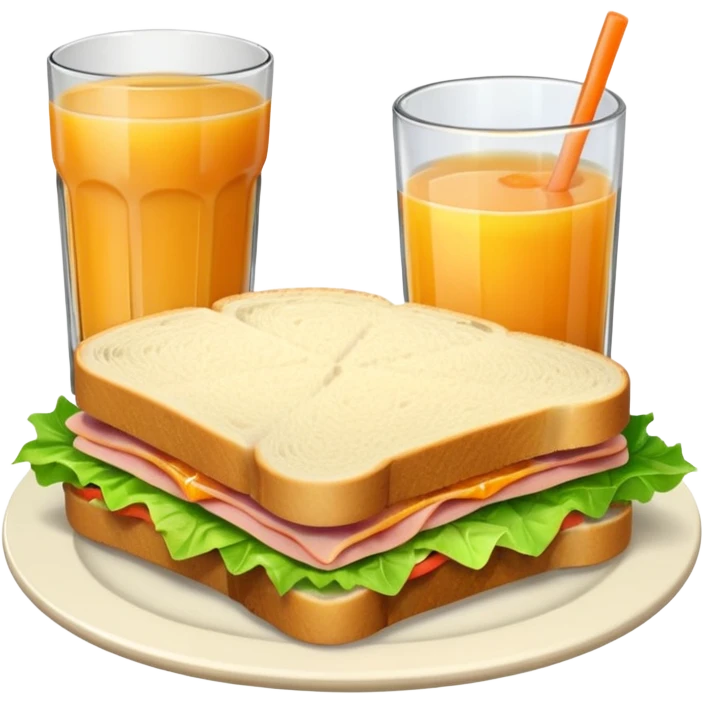 sandwiche and juice emoji