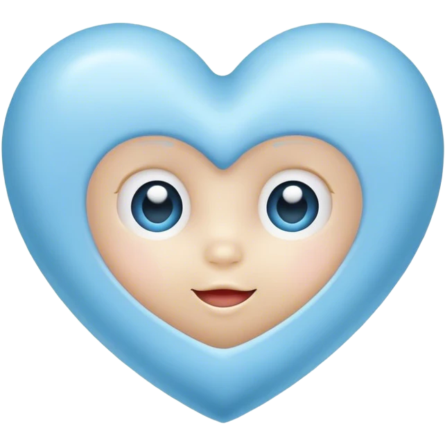 Baby blue heart emoji