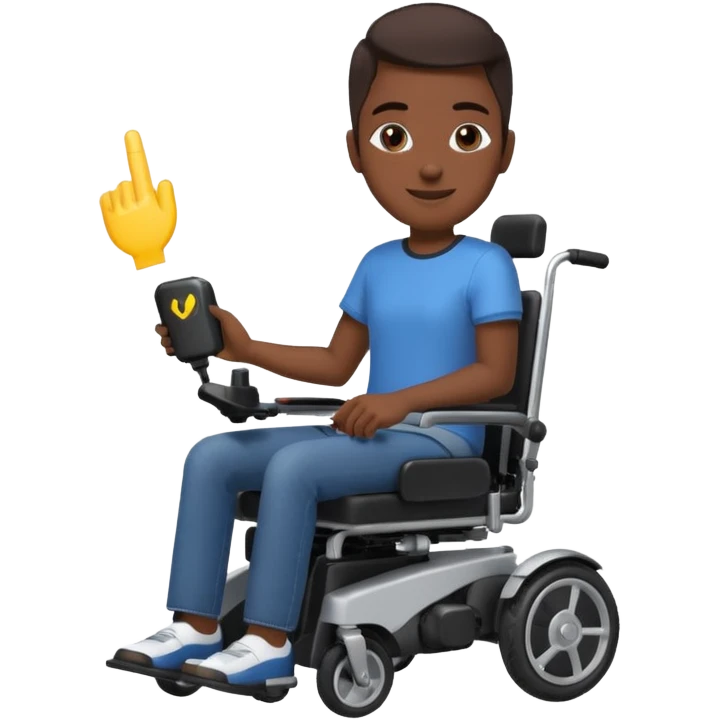 Electric wheelchair + voice generator emoji