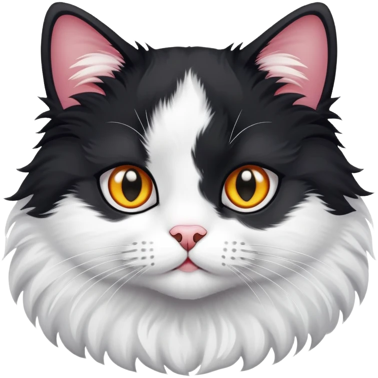 black and white cat emoji