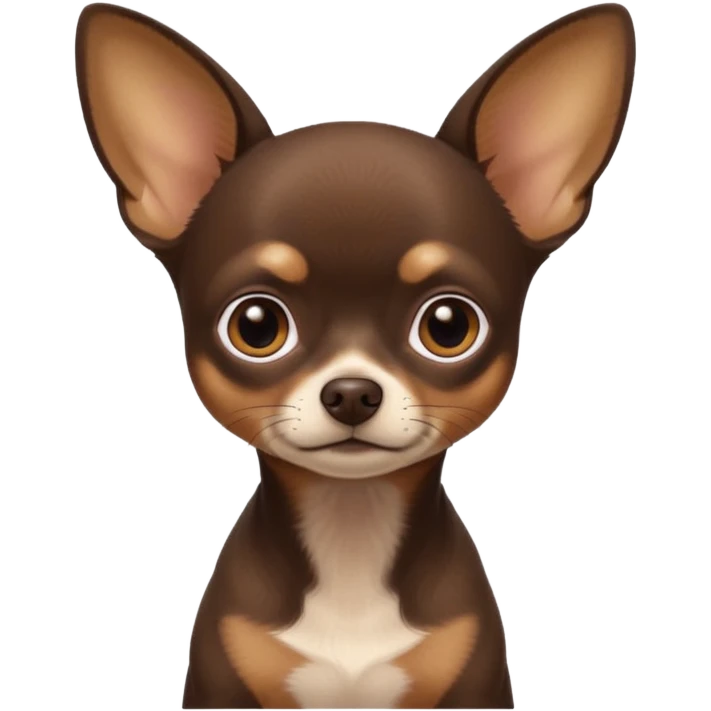 Dark brown chihuahua  emoji