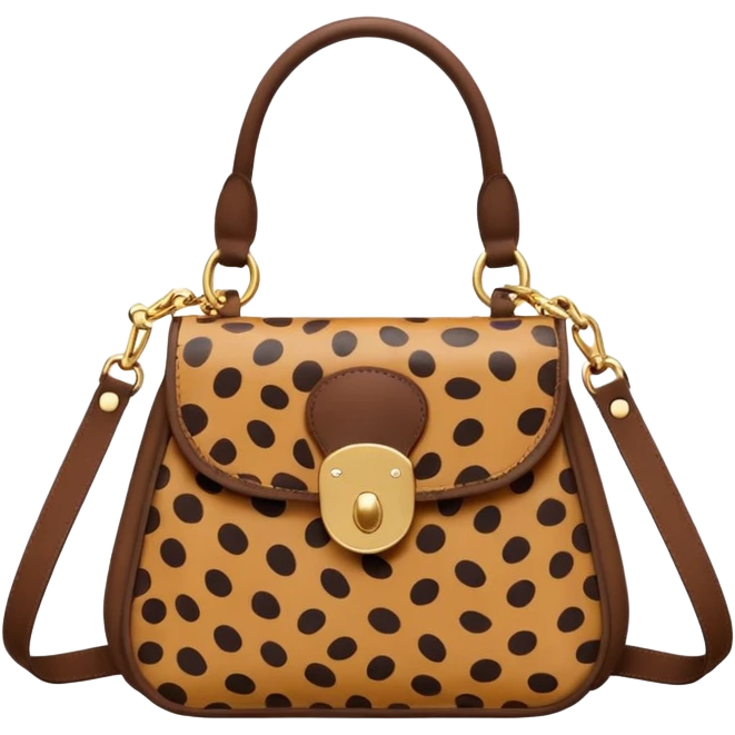 brown cheetah printed 2000s bag emoji