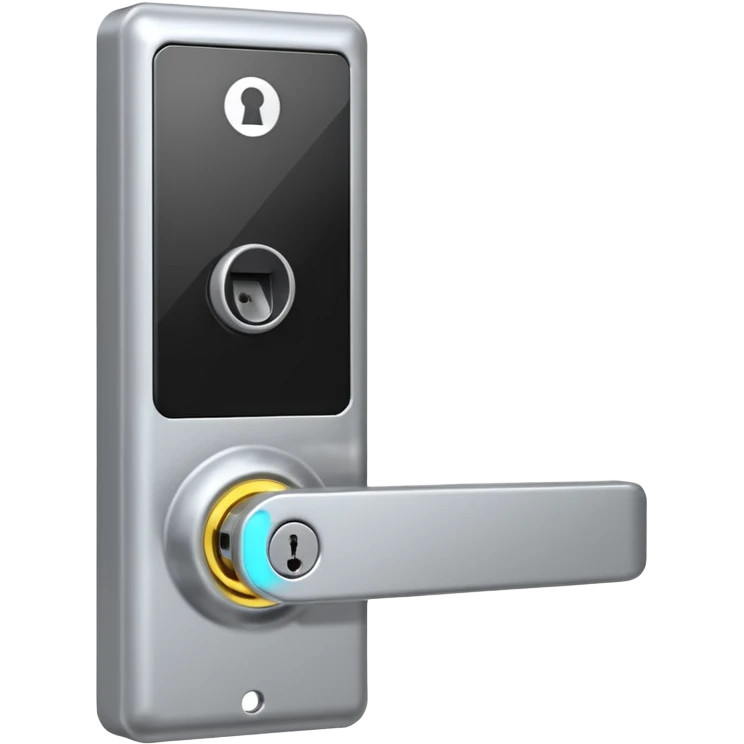 Electronic Door Lock System with card insert only screen no key hole emoji