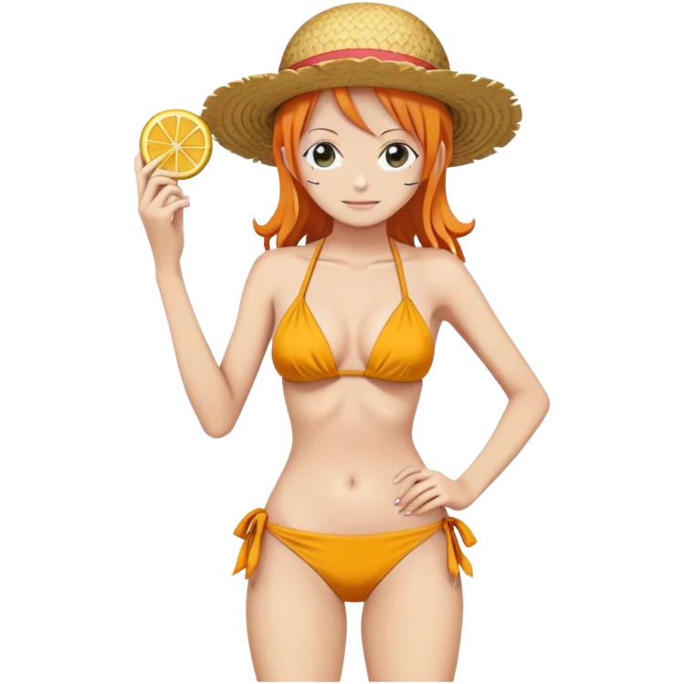Nami from One Piece full body sfw emoji